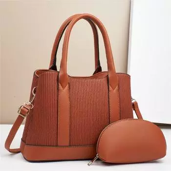 Французский стиль Офисные женские сумки через плечо Модные женские сумки через плечо из искусственной кожи Изысканные женские сумки-тоуты Сумочка-кошелек