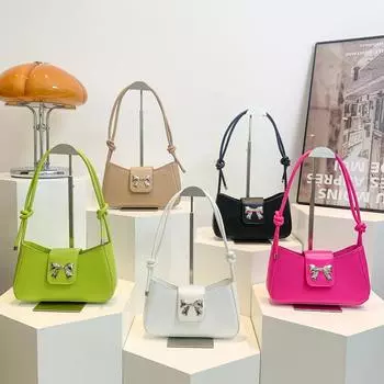 Французский стиль Текстура Лето Новый Стиль Однотонный Модный Простых и Модных Одно Плечо Подмышки Полумесяц Сумка Для Женщин