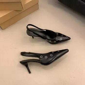 Французский темперамент, чувство высокого класса, с юбкой, сумкой, головными сандалиями, сказочной обувью, весенне-летние остроносые туфли на высоком каблуке, вечерние одинарные туфли 35