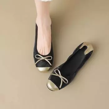 Французский темперамент яичный рулет одиночные туфли женская обувь 2024 новые летние сандалии плоские балетки мягкая подошва одна педаль 35 абрикосовый