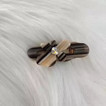 Французский темперамент Стразы Маленький цветок Заколка для волос Ацетатная заколка Заколка для челки Заколка-крокодил Верхняя заколка Аксессуары для волос Hairpins