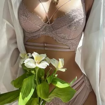 Французский ультратонкий кружевной комплект с бюстгальтером пуш-ап, сексуальное женское нижнее белье, классический бандажный бюстгальтер, черный романтический полый нижнее белье больших размеров 70C чёрный