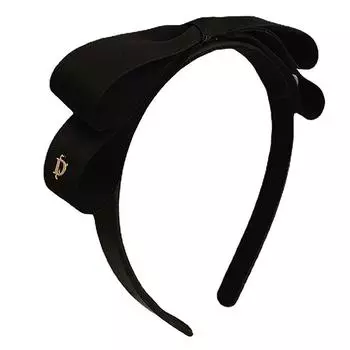 Французский винтажный бант для волос, однотонная повязка на голову с бантом для девочек, минималистичный модный обруч для волос, аксессуары для волос 2
