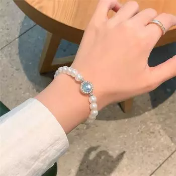 Французский винтажный браслет с искусственным жемчугом, девчачье сердце, легкое, роскошное, нишевое, передовые ювелирные аксессуары, изысканные подарки