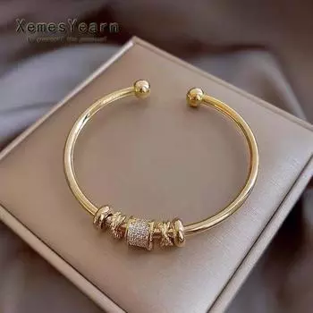 Французский высокочувствительный цилиндрический браслет-манжета для девушек в готическом стиле для девочек, модные ювелирные изделия для вечеринок, роскошные аксессуары для женщин 54-56mm