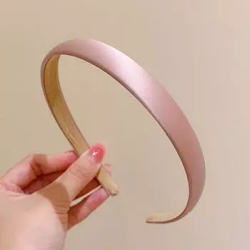 Французский высококачественный Sense однотонный атласный узкий ободок-заколка для волос, нишевый модный темпераментный женский универсальный ободок для выхода в свет розовый