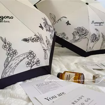 Французский зонт для женщин, двойное использование от солнца и дождя, уникальный черный гелевый солнцезащитный зонт, зонт от солнца