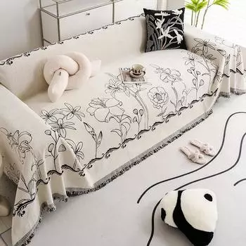 Французское элитное полотенце для дивана из шенилла, чехол для дивана, всеобъемлющая подушка для дивана, универсальное всесезонное одеяло для дивана 180*130cm