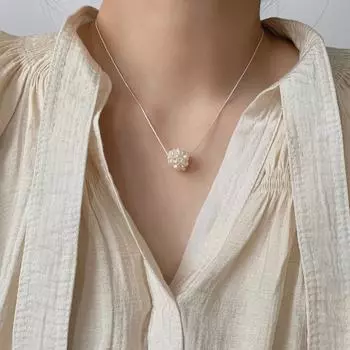 Французское ароматное ожерелье из натурального пресноводного жемчуга в стиле барокко, ожерелье из стерлингового серебра S925, цепочка из змеиной кости 40CM