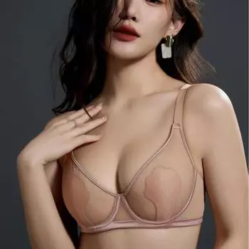 Французское дышащее женское нижнее белье с чашечками в виде кошачьих когтей;тонкая большая грудь и маленькие кольца из мягкой стали, поддерживающие бюстгальтер, не провисающий 75 BC