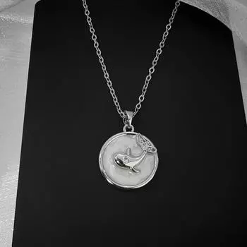 Французское колье с жемчугом и цветами Моне, женский дизайн, легкая роскошь, кулон-капля масла, цепочка для ключицы, аксессуары