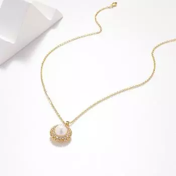 Французское легкое роскошное ожерелье из жемчуга с бусинами, темпераментное универсальное подвесное украшение из микро-инкрустированного циркония, цепочка на ключицу, нишевая высококачественная цепочка на шею золотой