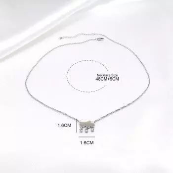 Французское маленькое ожерелье с подвеской в виде свежего облака для женщин, нишевый дизайн, капля дождя, модные ювелирные изделия высокого класса