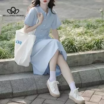 Французское нежное элегантное фиолетовое платье с лямкой на шее, женское летнее платье для пожилых людей, пляжное праздничное платье, повседневное пляжное платье S фиолетовый