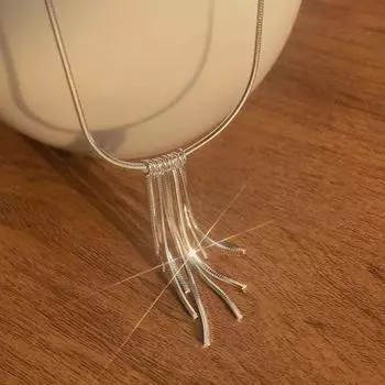 Французское ожерелье-цепочка с кисточками из змеиной кости премиум-класса на все тело, длинная женская цепочка для свитера премиум-класса