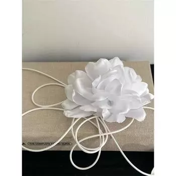 Французское ожерелье в стиле ретро, модное ожерелье, великолепный шейный ремешок, колье с французским цветком в стиле ретро 10cm чёрный