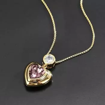 Французское ретро двухцветное циркониевое ожерелье в форме ключицы в стиле «любовь», модные, элитные, легкие, роскошные аксессуары красный