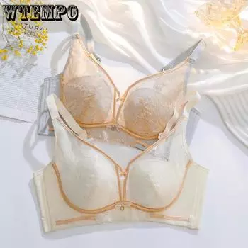 Французское сексуальное кружевное нижнее белье, женская тонкая коллекция, антипровисающее женское нижнее белье, бюстгальтер Push Up 34/75B белый