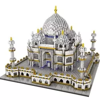 Frandy Nanoblock Landmark Large Building India Taj Mahal SM9914, смешанные цвета, популярные корейские игрушки