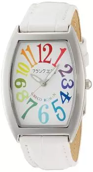 [Frank Miura] FRANKMIURA Watch No. 0 Greco-Roman Style 400 Undefeated Commemorative Model Leather Strap Colorful White FM00K-CRW