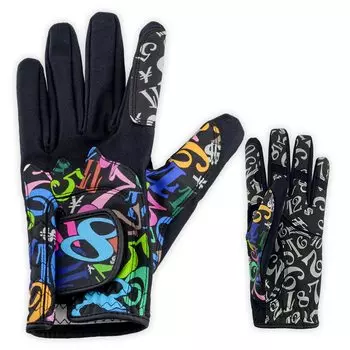 Frank Miura Golf Gloves Left Hand Black x Men s Women s (Rainbow Black)