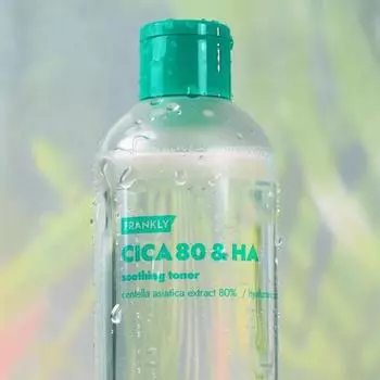 Frankly CICA 80 & Hyaluronic Acid Toner 250 мл, Успокаивающий, Увлажняющий, Корейская косметика, Kbeauty, образец