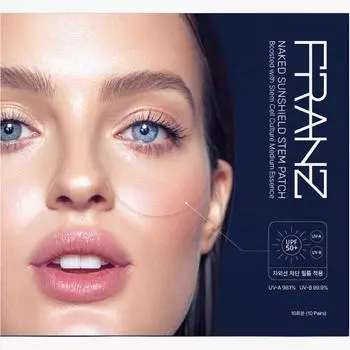 Franz Transparent Sun Patch Naked Sun Shield Peptide Sun Patch, 10 порций, 1 шт.