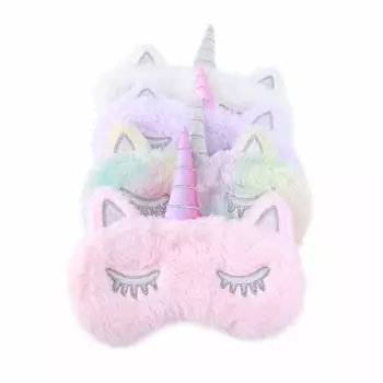 Frcolor Eye Light Blocking Eye Sound Cute Unicorn Sleep No Good Sleep For Set of 4 Mask, Patch, Lightweight, Sleep, Cover, Soft, Pressure, Goods,