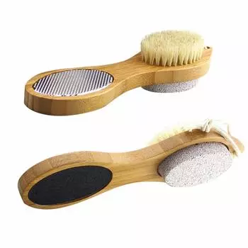 Frcolor Foot Pumice Foot Heel Sole Four Corn Foot Set of 2 File, Stone, Brush, Sharpener, Brush, Purposes, Sharpener, Care,