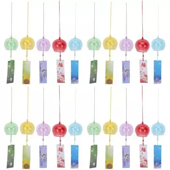 FRCOLOR Ветер летний набор ветра Эдо ветер ручной работы DIY ветряной колокольчик ветер модное украшение колокольчик, традиция, 20, колокольчик, колокольчик, стекло, набор, колокольчик,
