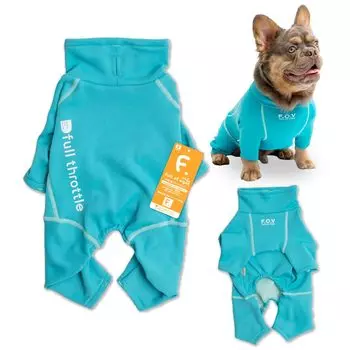 Freble Dog Play Rash Guard Romper с флисовой подкладкой, одежда для собак, большая, синяя, FL 7/Ice