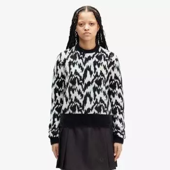 Fred Perry [amy Winehouse] Animal Jacquard Knit Ecru Afpf2438119 560 S