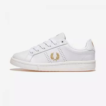 Fred Perry B721 Кожа B6312 Белый металлик Золотой T31 220