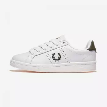 Fred Perry B721 Кожа B6312 Белый Lw Зеленый W20 220