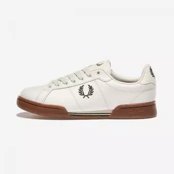 Fred Perry B722 Leather B6311 Snow Wht Field Green T36 250