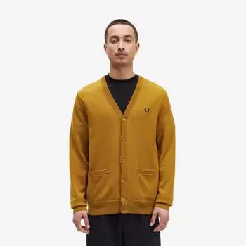 Fred Perry [baseline] Classic Cardigan Dark Caramel Afpm2339551 644 S