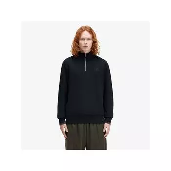 Fred Perry [базовый] Толстовка с застежкой-молнией на половину длины, темно-синяя Afpm2433574 W65 qzgAfpm2433574 W65 M