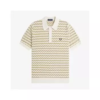 Fred Perry Boukle Jacquard Knit Shirt Afpm2417636 560 M