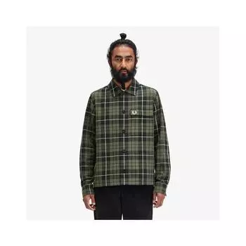 Fred Perry Check Overshirt Laurelis Green Afpm2438515 W19 M
