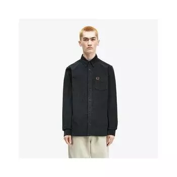 Fred Perry Corduroy Shirt Night Green Afpm2438726 Q20 L