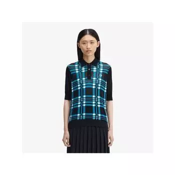 Fred Perry [genuine Headquarters] Fred Perry [amy Winehouse] Shea Tartan Knit Shirt 608 Afpf2437145 608 qzgAfpf2437145 608 S