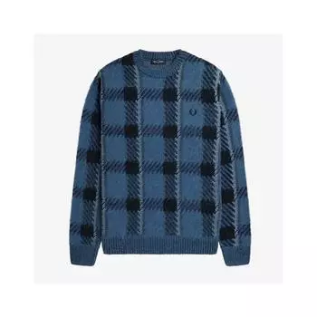 Fred Perry Glitch Tartan Knit Afpm2336532 963 S