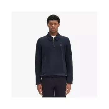 Fred Perry Half Zip Sweatshirt Navy Afpm2438618 608 L