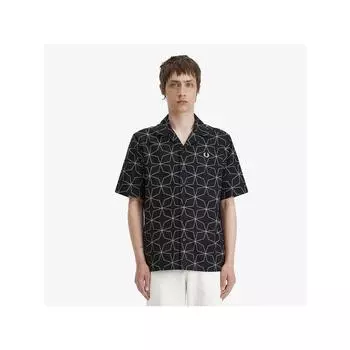 Fred Perry [headquarters Genuine] Fred Perry [sharp] Рубашка с геометрическим принтом и воротником Revere 102 Afpm2417760 102 qzgAfpm2417760 102 M