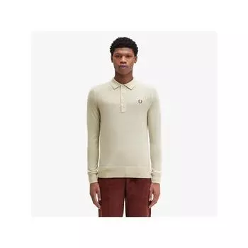 Fred Perry [headquarters Genuine] Fred Perry [sharp] Fine Knit Long Sleeve Shirt 691 Afpm2438534 691 qzgAfpm2438534 691 M