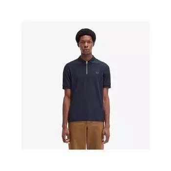 Fred Perry [headquarters Genuine] Fred Perry [sharp] Crepe Pique Zip Neck Polo Shirt 608 Afpm2437729 608 qzgAfpm2437729 608 M