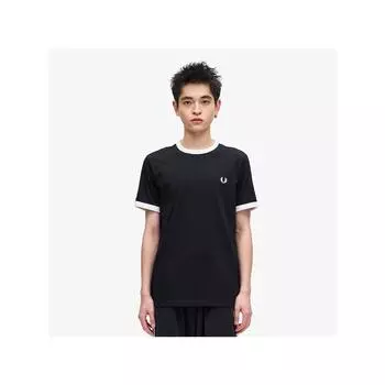 Fred Perry [headquarTers Genuine] Fred Perry [sporT] Tape Ringer T shirT 102 Afpm2414620 102 qzgAfpm2414620 102 M