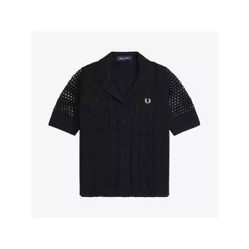 Fred Perry [headquarters Genuine] Fred Perry [женская] Рубашка с открытым вязанным узором на пуговицах 102 Afpf2417115 102 qzgAfpf2417115 102 S