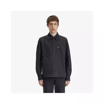 Fred Perry Herringbone Overshirt 297 Afpm2417754 297 M