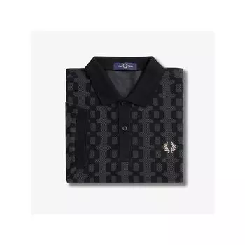 Fred Perry [hq Genuine] Fred Perry [sharp] Cable Print Polo Shirt 297 Afpm2417790 297 qzgAfpm2417790 297 L